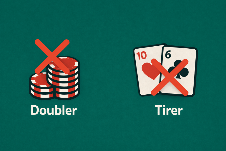 Erreurs de débutant au blackjack